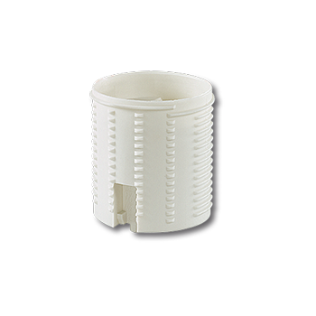 Moulded lampholder E26, white threaded lugs, T210